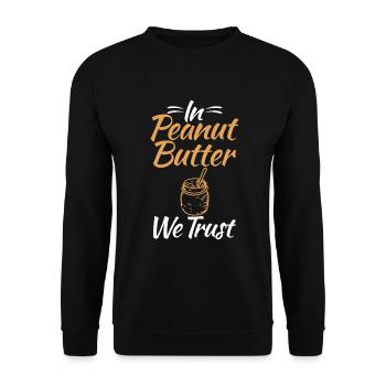 Cadeau amoureux du beurre de cacahuète - Sweat-shirt Unisexe - noir - Devant - Alina (178cm) & Michal (187cm)