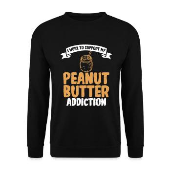 Cadeau amoureux du beurre de cacahuète - Sweat-shirt Unisexe - noir - Devant - Alina (178cm) & Michal (187cm)