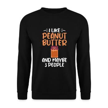 Cadeau amoureux du beurre de cacahuète - Sweat-shirt Unisexe - noir - Devant - Alina (178cm) & Michal (187cm)