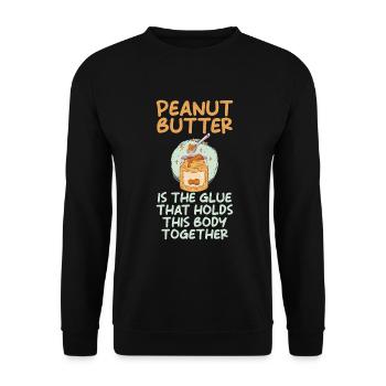 Peanut Butter Lover Gift - Unisex Sweatshirt - black - Front - Alina (178cm) & Michal (187cm)
