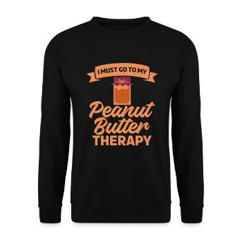 Erdnussbutter Liebhaber Geschenk - Unisex Pullover - Schwarz - Vorne - Alina (178cm) & Michal (187cm)