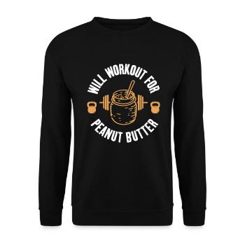 Erdnussbutter Liebhaber Geschenk - Unisex Pullover - Schwarz - Vorne - Alina (178cm) & Michal (187cm)