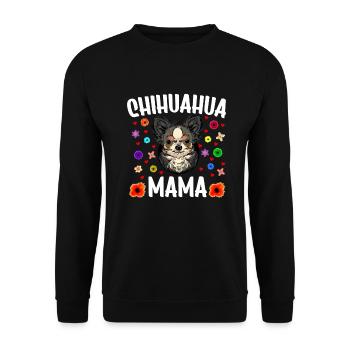 Chihuahua Mama Chihuahua chien - Sweat-shirt Unisexe - noir - Devant - Alina (178cm) & Michal (187cm)