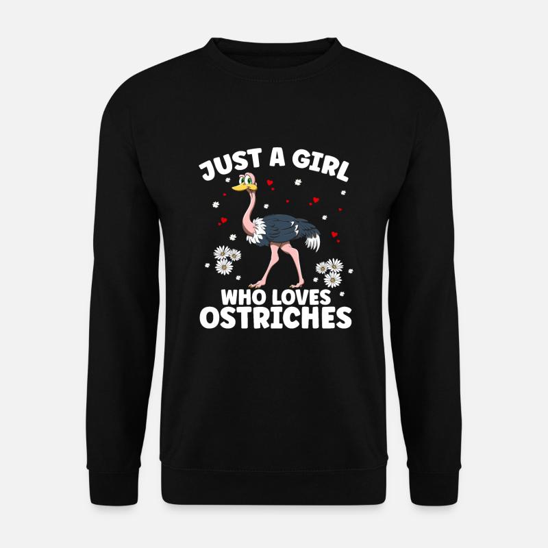 Nur Ein Mädchen, Das Strauße Liebt - Strauß - Unisex Pullover - Schwarz