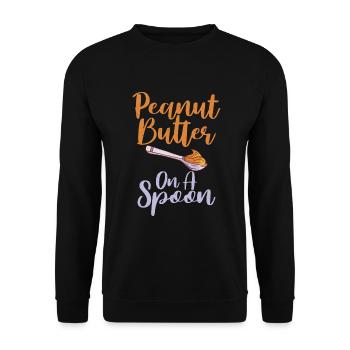 Cadeau amoureux du beurre de cacahuète - Sweat-shirt Unisexe - noir - Devant - Alina (178cm) & Michal (187cm)