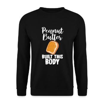 Erdnussbutter Liebhaber Geschenk - Unisex Pullover - Schwarz - Vorne - Alina (178cm) & Michal (187cm)