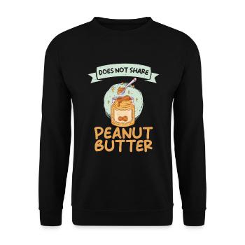 Cadeau amoureux du beurre de cacahuète - Sweat-shirt Unisexe - noir - Devant - Alina (178cm) & Michal (187cm)