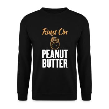 Erdnussbutter Liebhaber Geschenk - Unisex Pullover - Schwarz - Vorne - Alina (178cm) & Michal (187cm)