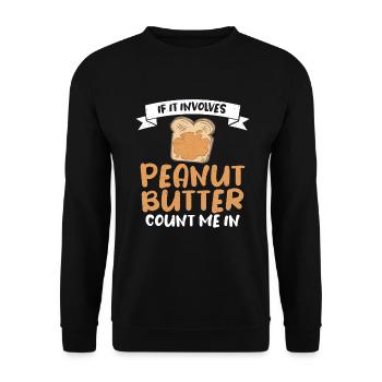 Cadeau amoureux du beurre de cacahuète - Sweat-shirt Unisexe - noir - Devant - Alina (178cm) & Michal (187cm)