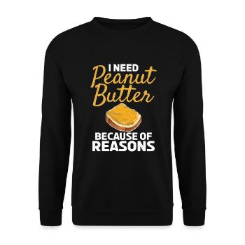 Cadeau amoureux du beurre de cacahuète - Sweat-shirt Unisexe - noir - Devant - Alina (178cm) & Michal (187cm)