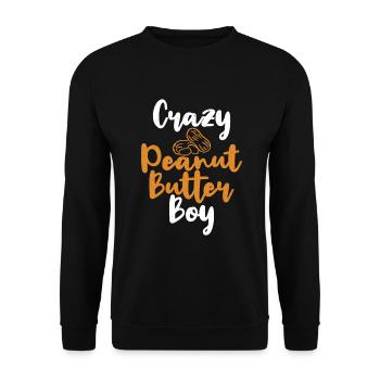 Erdnussbutter-Liebhaber-Geschenk - Unisex Pullover - Schwarz - Vorne - Alina (178cm) & Michal (187cm)