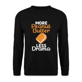 Erdnussbutter Liebhaber Geschenk - Unisex Pullover - Schwarz - Vorne - Alina (178cm) & Michal (187cm)