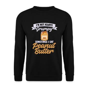 Erdnussbutter-Liebhaber-Geschenk - Unisex Pullover - Schwarz - Vorne - Alina (178cm) & Michal (187cm)