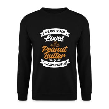 Cadeau amoureux du beurre de cacahuète - Sweat-shirt Unisexe - noir - Devant - Alina (178cm) & Michal (187cm)