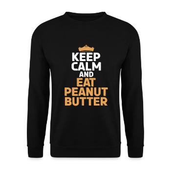 Erdnussbutter Liebhaber Geschenk - Unisex Pullover - Schwarz - Vorne - Alina (178cm) & Michal (187cm)