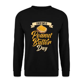 Cadeau amoureux du beurre de cacahuète - Sweat-shirt Unisexe - noir - Devant - Alina (178cm) & Michal (187cm)