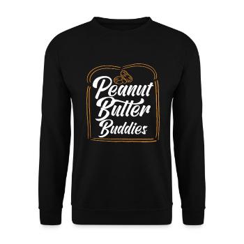 Erdnussbutter Liebhaber Geschenk - Unisex Pullover - Schwarz - Vorne - Alina (178cm) & Michal (187cm)