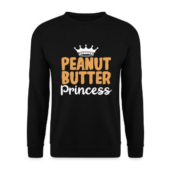 Erdnussbutter Liebhaber Geschenk - Unisex Pullover - Schwarz - Vorne - Alina (178cm) & Michal (187cm)