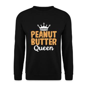 Erdnussbutter Liebhaber Geschenk - Unisex Pullover - Schwarz - Vorne - Alina (178cm) & Michal (187cm)