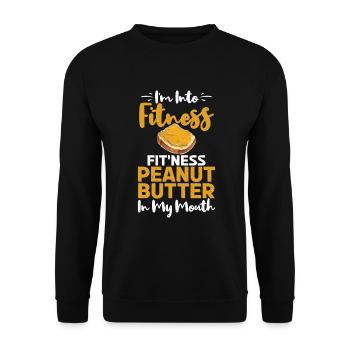 Peanut Butter Lover Gift - Unisex Sweatshirt - black - Front - Alina (178cm) & Michal (187cm)