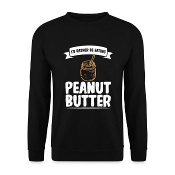 Erdnussbutter Liebhaber Geschenk - Unisex Pullover - Schwarz - Vorne - Alina (178cm) & Michal (187cm)
