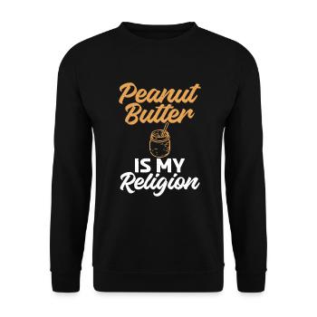 Erdnussbutter Liebhaber Geschenk - Unisex Pullover - Schwarz - Vorne - Alina (178cm) & Michal (187cm)