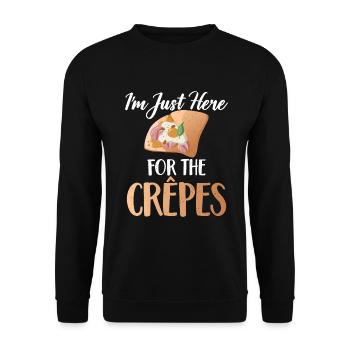 Crepe Gifts for Crepe Lover - Unisex Sweatshirt - black - Front - Alina (178cm) & Michal (187cm)