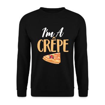 Crepe Gifts for Crepe Lover - Unisex Sweatshirt - black - Front - Alina (178cm) & Michal (187cm)