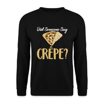 Crêpe Geschenke für Crêpe Liebhaber - Unisex Pullover - Schwarz - Vorne - Alina (178cm) & Michal (187cm)