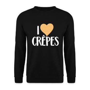 Crepe Gifts for Crepe Lover - Unisex Sweatshirt - black - Front - Alina (178cm) & Michal (187cm)