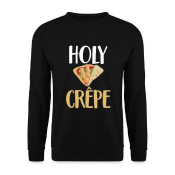 Crepe Gifts for Crepe Lover - Unisex Sweatshirt - black - Front - Alina (178cm) & Michal (187cm)