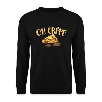 Crepe Gifts for Crepe Lover - Unisex Sweatshirt - black - Front - Alina (178cm) & Michal (187cm)