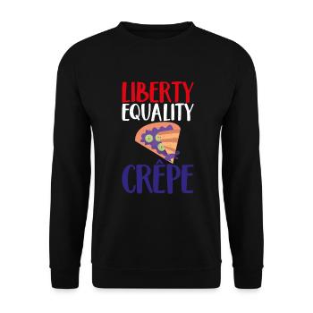 Crepe Gifts for Crepe Lover - Unisex Sweatshirt - black - Front - Alina (178cm) & Michal (187cm)