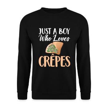 Crepe Gifts for Crepe Lover - Unisex Sweatshirt - black - Front - Alina (178cm) & Michal (187cm)