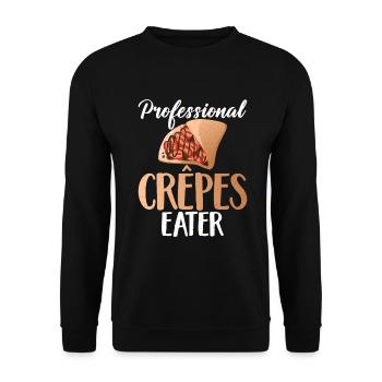 Crepe Gifts for Crepe Lover - Unisex Sweatshirt - black - Front - Alina (178cm) & Michal (187cm)