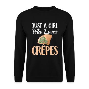 Crepe Gifts for Crepe Lover - Unisex Sweatshirt - black - Front - Alina (178cm) & Michal (187cm)