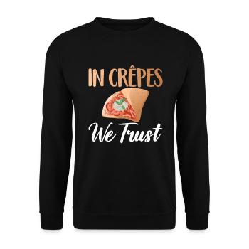 Crepe Gifts for Crepe Lover - Unisex Sweatshirt - black - Front - Alina (178cm) & Michal (187cm)