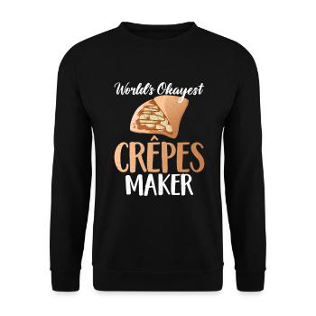 Crepe Gifts for Crepe Lover - Unisex Sweatshirt - black - Front - Alina (178cm) & Michal (187cm)