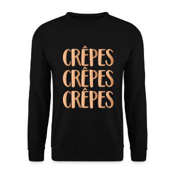 Cadeaux en crêpe pour les amateurs de crêpe - Sweat-shirt Unisexe - noir - Devant - Alina (178cm) & Michal (187cm)