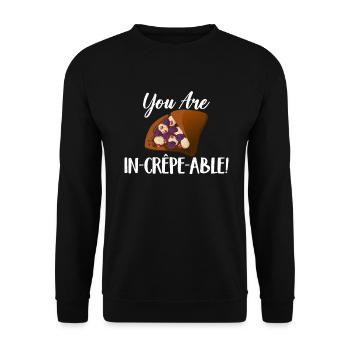 Crepe Gifts for Crepe Lover - Unisex Sweatshirt - black - Front - Alina (178cm) & Michal (187cm)