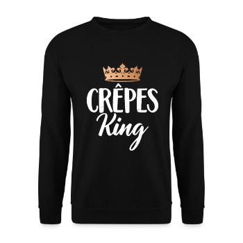 Crepe Gifts for Crepe Lover - Unisex Sweatshirt - black - Front - Alina (178cm) & Michal (187cm)