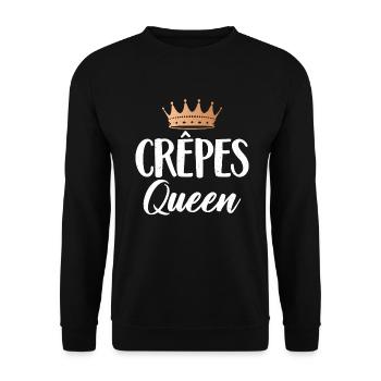 Cadeaux en crêpe pour les amateurs de crêpe - Sweat-shirt Unisexe - noir - Devant - Alina (178cm) & Michal (187cm)