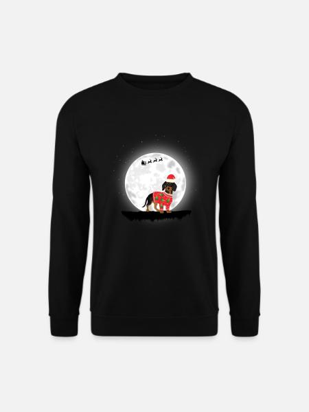 Dackel Weihnachten Geschenk - Unisex Pullover - Schwarz