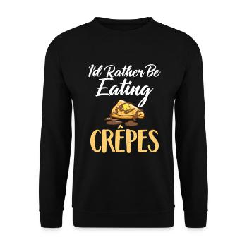 Crepe Gifts for Crepe Lover - Unisex Sweatshirt - black - Front - Alina (178cm) & Michal (187cm)