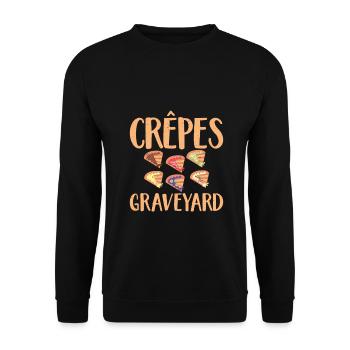 Crepe Gifts for Crepe Lover - Unisex Sweatshirt - black - Front - Alina (178cm) & Michal (187cm)
