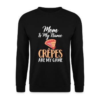 Crepe Gifts for Crepe Lover - Unisex Sweatshirt - black - Front - Alina (178cm) & Michal (187cm)
