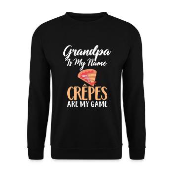 Crepe Gifts for Crepe Lover - Unisex Sweatshirt - black - Front - Alina (178cm) & Michal (187cm)