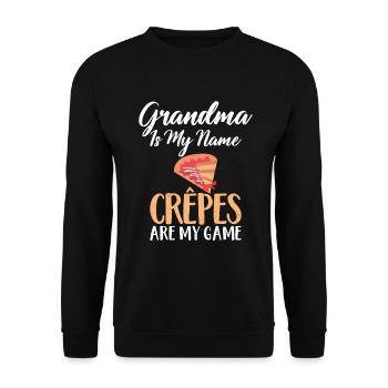 Crepe Gifts for Crepe Lover - Unisex Sweatshirt - black - Front - Alina (178cm) & Michal (187cm)