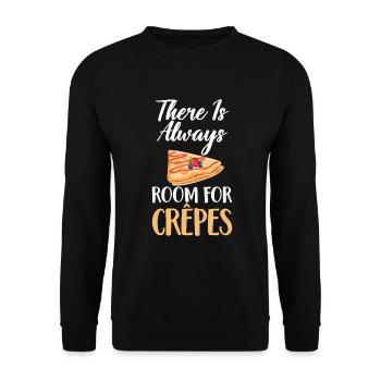 Crepe Gifts for Crepe Lover - Unisex Sweatshirt - black - Front - Alina (178cm) & Michal (187cm)