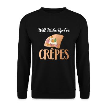 Crepe Gifts for Crepe Lover - Unisex Sweatshirt - black - Front - Alina (178cm) & Michal (187cm)